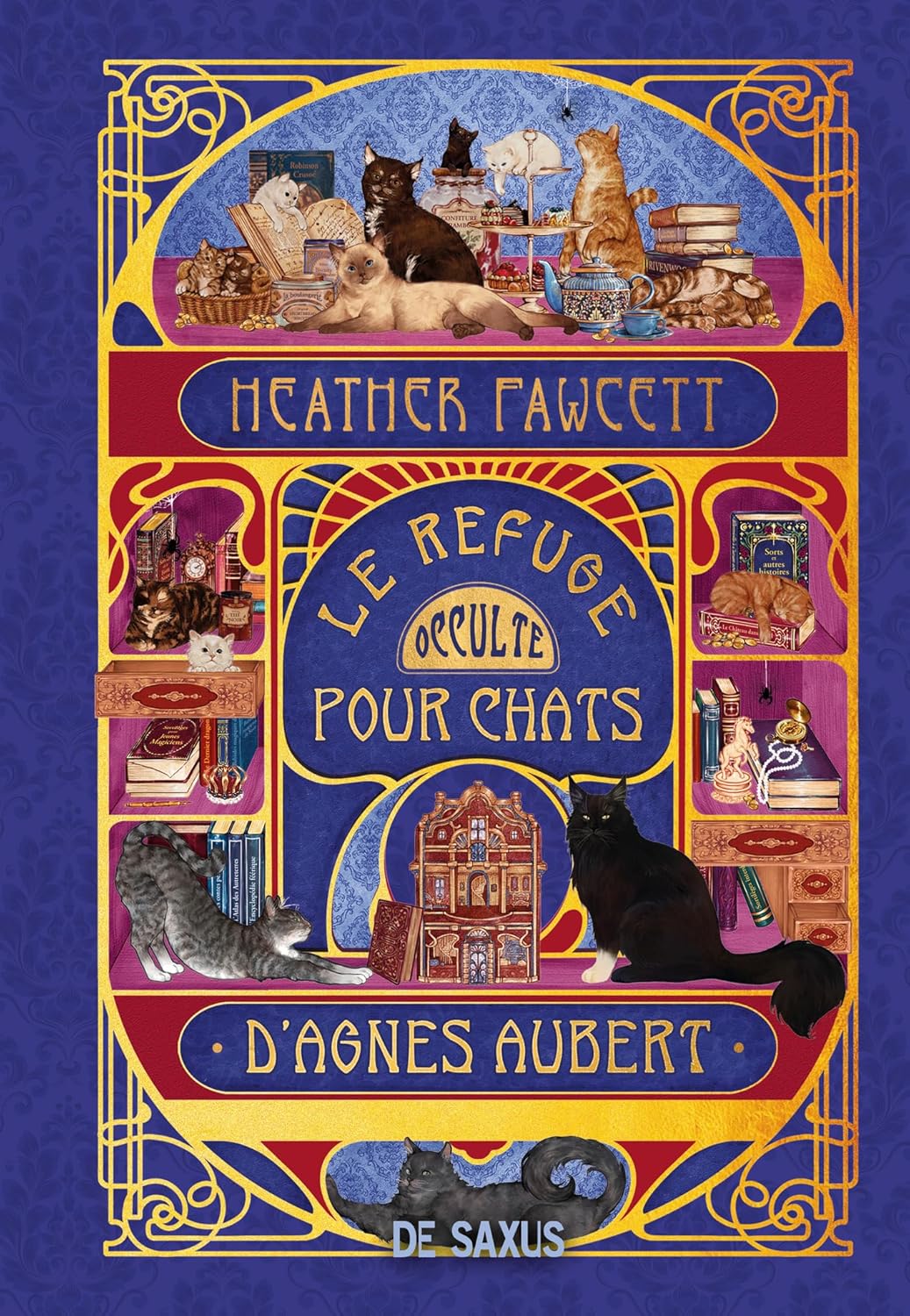 Couverture du livre Le Refuge occulte pour chats d'Agnes Aubert, de Heather Fawcett