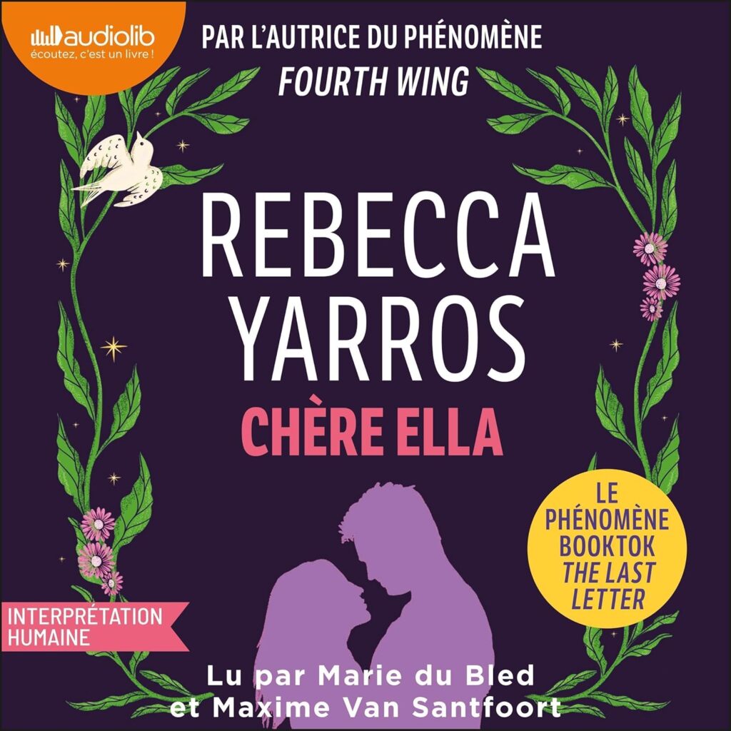 Couverture du livre audio Chère Ella, de Rebecca Yarros - pour illustrer mon bilan lectures de juin 2026.
