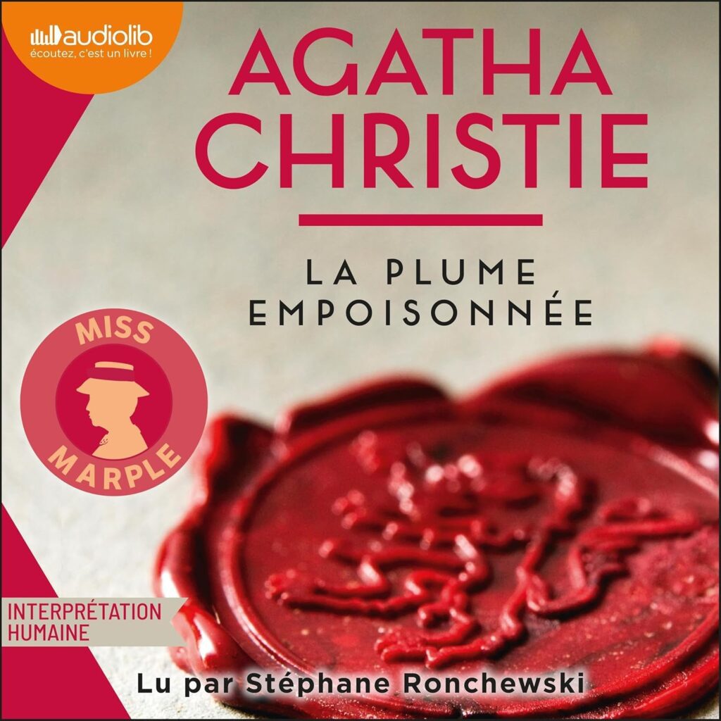 Couverture du livre audio La Plume Empoisonnée, d'Agatha Christie - qui fait partie de mon bilan lectures de juillet 2026.