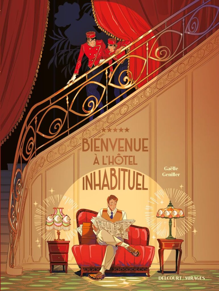 Couverture du livre Bienvenue à l'hôtel inhabituel, de Gaëlle Geniller - qui fait partie de ma pile à lire du Pumpkin Autumn Challenge 2026.