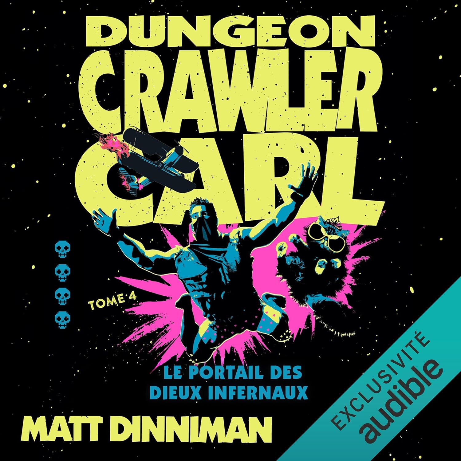 Couverture du livre audio Dungeon Crawler Carl, le Tome 4 : Le Portail des dieux infernaux, de Matt Dinniman
