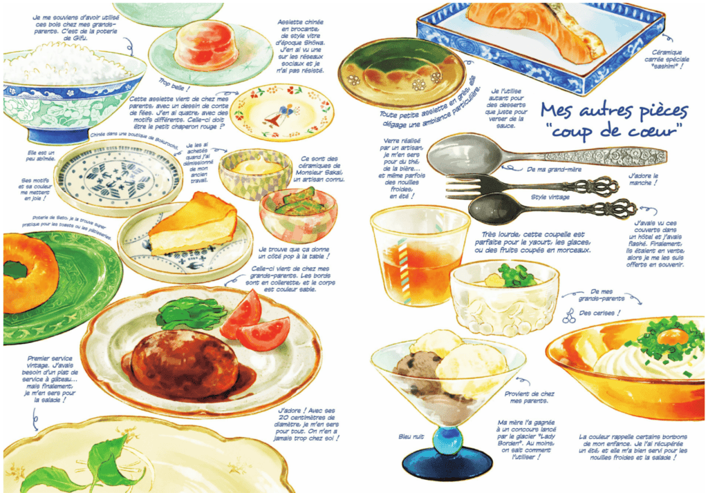 Capture d'écran des pages 62-63 de Mes petits moments gourmands de Chiaki Ida - pour illustrer ma chronique