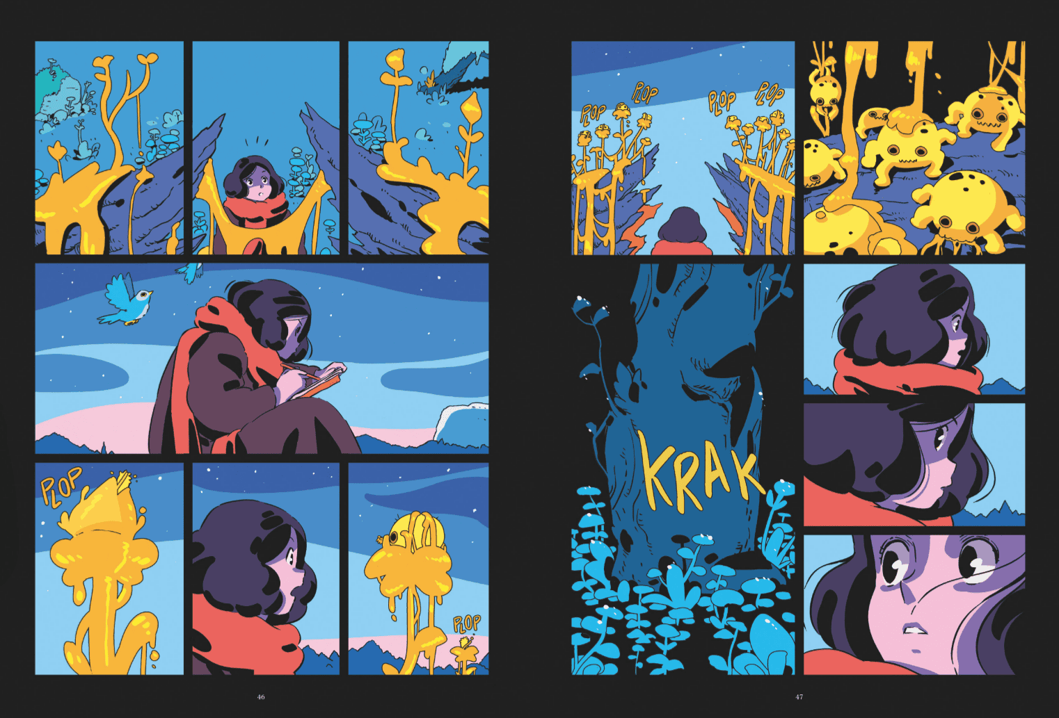 Capture d'écran des pages 46-47 de la BD Portraits de Persil, de Jean-Christophe Deveney & Saïd Sassine - pour illustrer ma chronique.