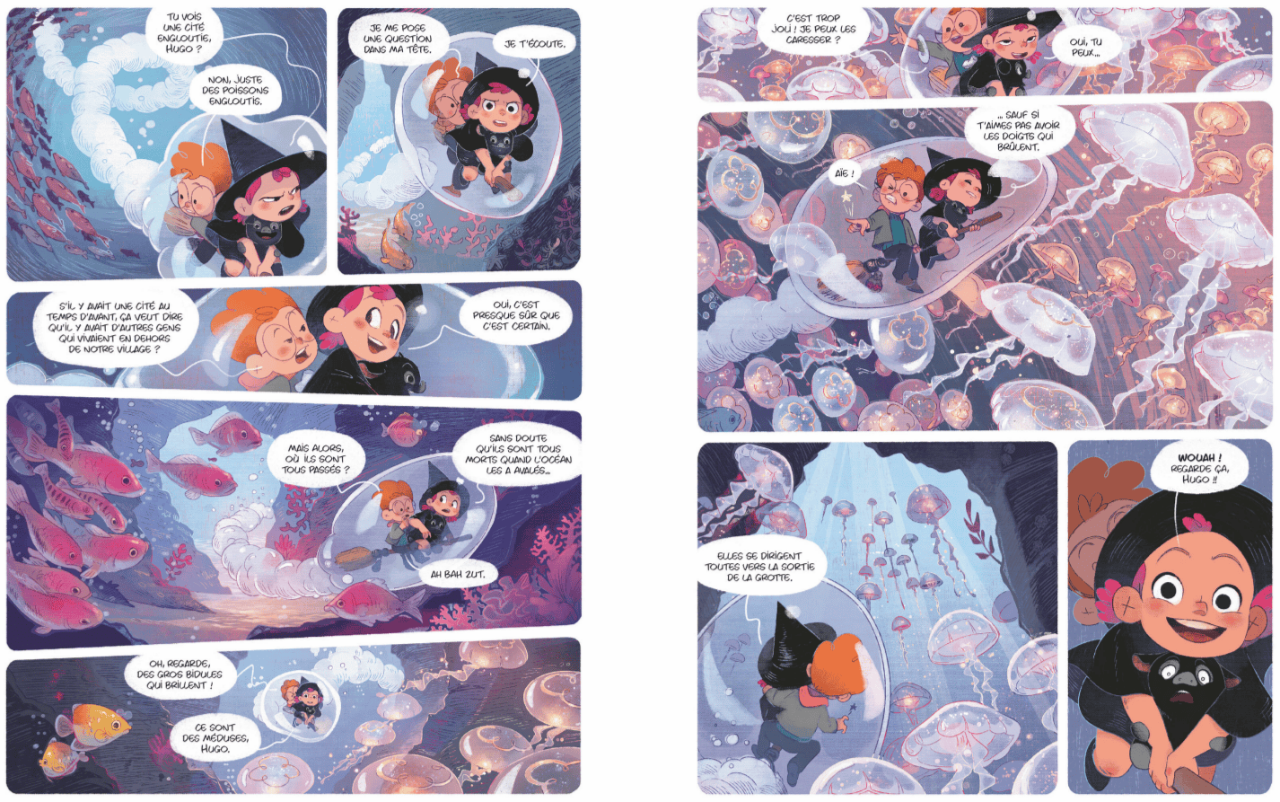 Capture d'écran des pages 30-31 de la BD Brume, le Tome 5 : La Cité d'Ys, de Jérôme Pelissier & Carine Hinder.